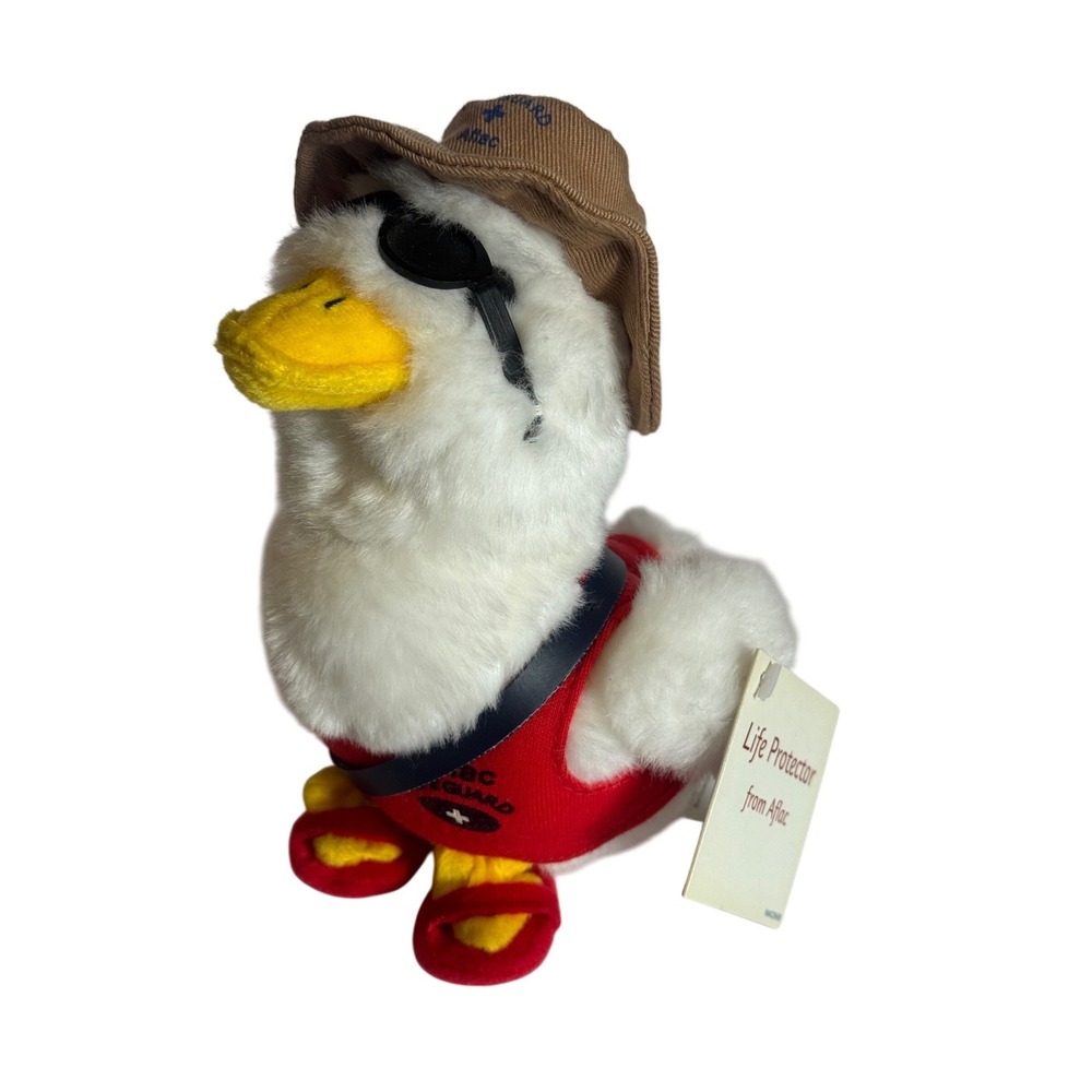 Vtg Aflac Life Protector Lifeguard Duck Plush  MMC05439 Collectible Toy Talks